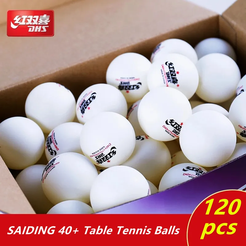 DHS table tennis balls 120 balls 1 star d40+ balls for table tennis training 40 ABS seamed poly plastic ping pong balls DHS table tennis balls 120 balls 1 star d40+ balls for table tennis training 40 ABS seamed poly plastic ping pong balls