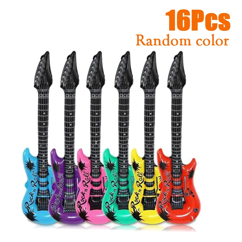 

Inflatable Air Guitar 8/16pcs 55cm PVC Kid Children Toy Blow Up Air Guitar children toy