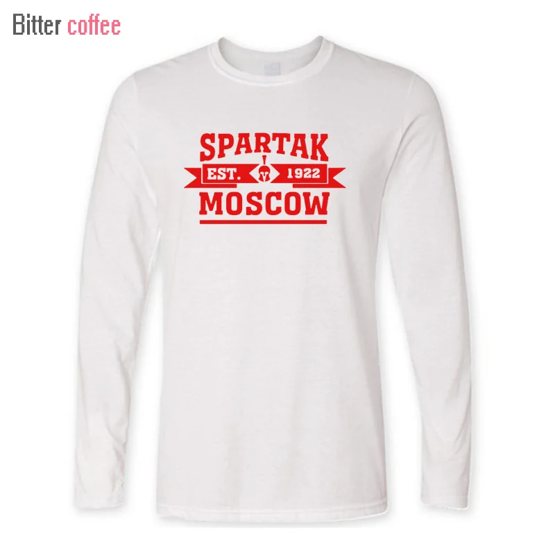 Горький кофе нвэ высокое качество, футболка с Москвой, Российская премьера лига, Camiseta, футболка с длинным рукавом, XS-XXL - Цвет: 4