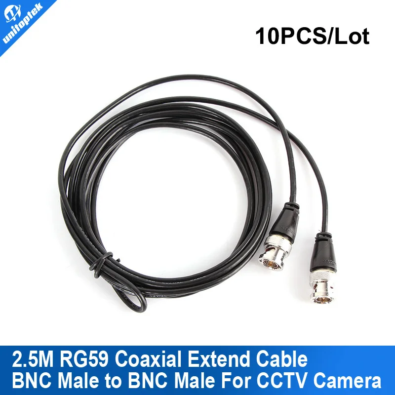 

2.5M(8.2FT) RG59 Coaxial extend Cable BNC male to BNC male for CCTV Camera
