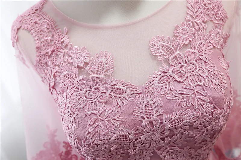 Женское платье подружки невесты Dusty Rose с милыми бабочками и коротким рукавом