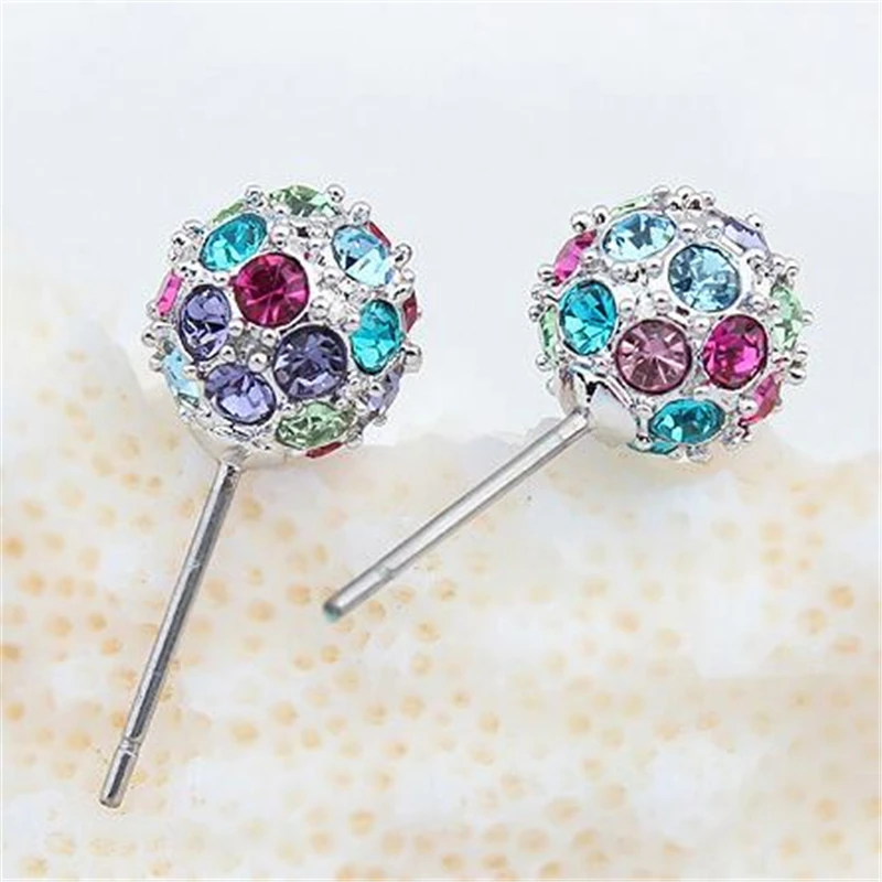 Buy SHDEDE Crystal Disco Ball Stud Earrings Women