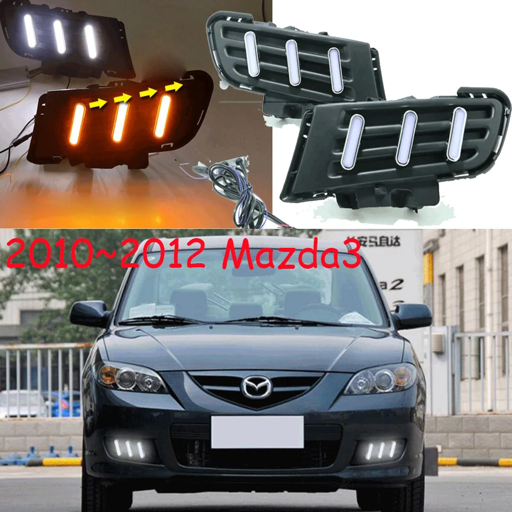 2010~ 2012 г. Для Мазда 3 Мазда 3 Дневной светильник, автомобильные аксессуары, axela мазд3 противотуманный светильник, светодиодный DRL противотуманный для Мазда 3 головной светильник