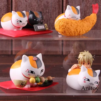 

Natsume Yuujinchou Natsume Takashi & Nyanko Sensei The Cat Madara Figure Action PVC Collectible Model Toys 4pcs/set