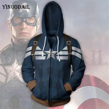 

Captain America Hoodie Avengers Endgame Marvel 3D Print Mens Hoodies Sweatshirt Streetwear Poleron Avenger End Game
