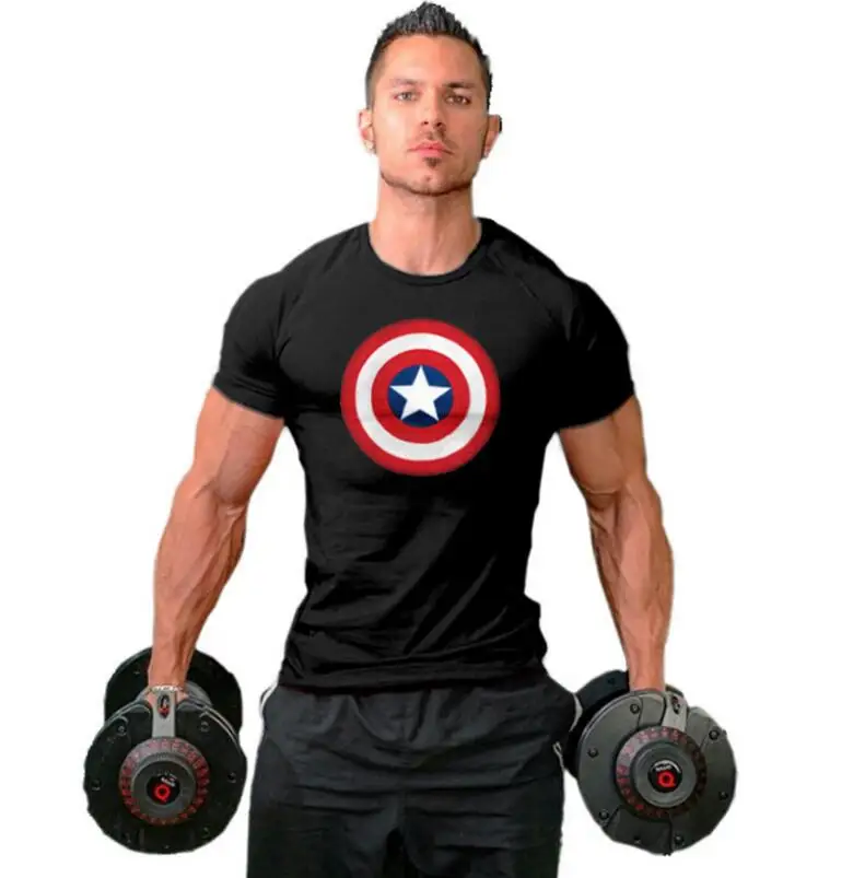 Buy Muscle guys Fitness Mens T Shirts gyms clothing