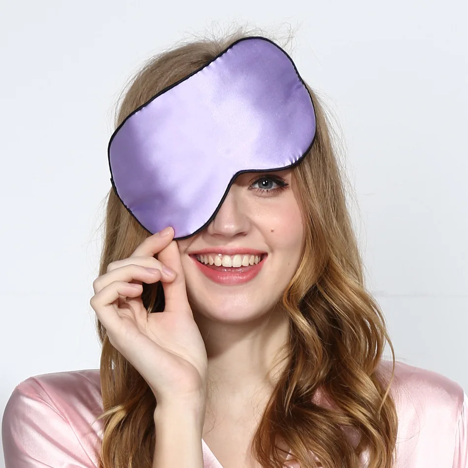 

Hirigin Fasion 100% Pure Silk Sleeping Soft Eye Mask Blindfold Lights Out Travel Relax Eye Marsk