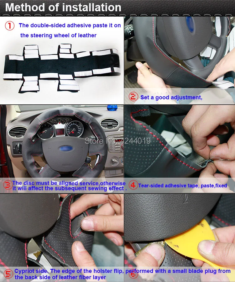 Для Honda Crider CRV 12-16 черная кожа DIY ручная швейная крышка рулевого колеса автомобильные аксессуары