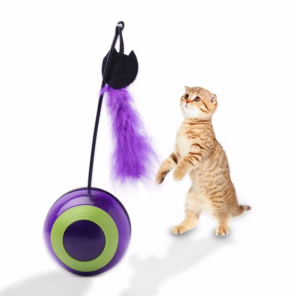 Electronic Motion Cat Toy Interactive Multi Function Automatic Cats Kitten Toys Ball Tumbler With Chaser Light Sound Feather Electronic Motion Cat Toy Interactive Multi Function Automatic Cats Kitten Toys Ball Tumbler With Chaser Light Sound Feather