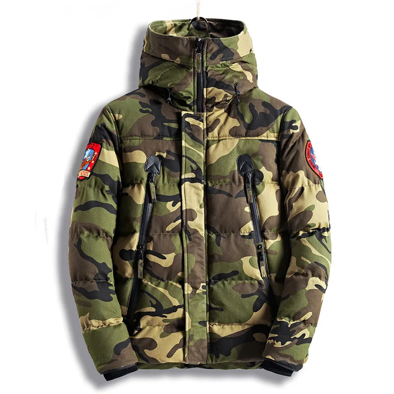 Camo Green S. ARCHON зимняя тактическая камуфляжная куртка, Мужская теплая Толстая хлопковая стеганая военная куртка, одежда, термальная камуфляжная солдатская куртка - Цвет: Camo Green
