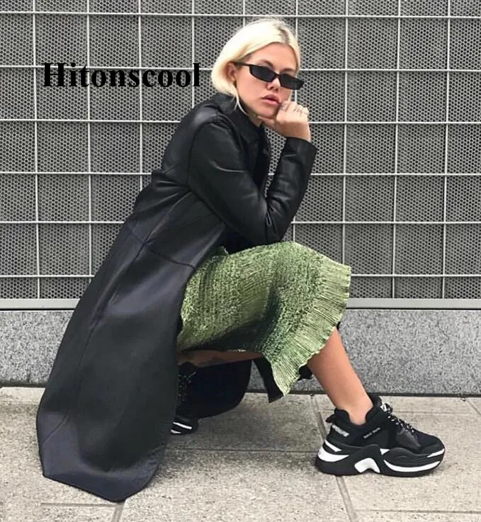 Женские кроссовки из натуральной кожи на шнуровке флуоресцентные зеленые