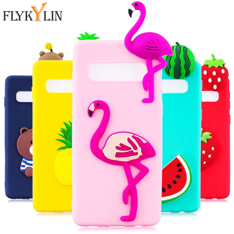

For Samsung S10 Silicone Case on for Coque Samsung Galaxy S10 Plus S10E S10 E Cover Cartoon 3D Doll Toys Soft Candy Phone Cases