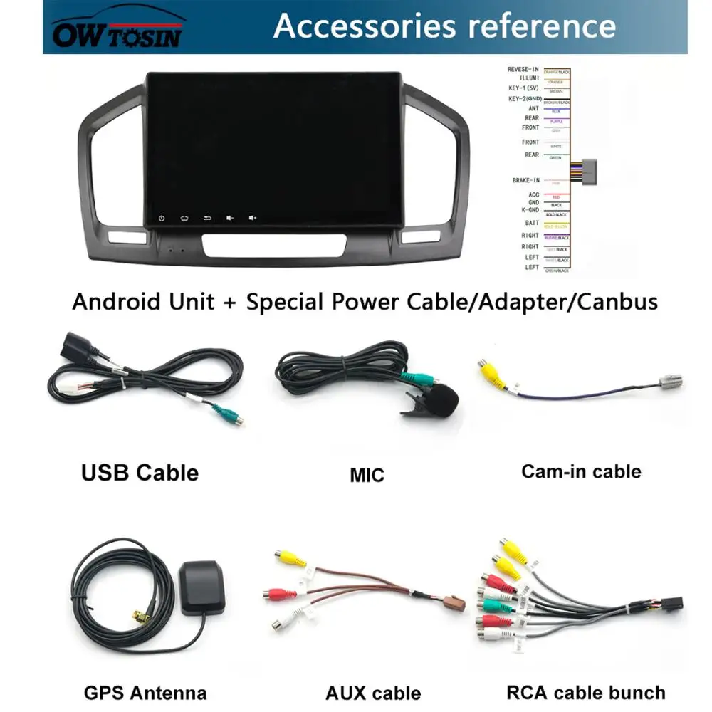 Excellent Android 9.0 IPS 8Core 4G RAM+64G ROM Car DVD Radio Player GPS For Opel Vauxhall Holden Insignia 2008-2013 DSP CarPlay ADAS 5