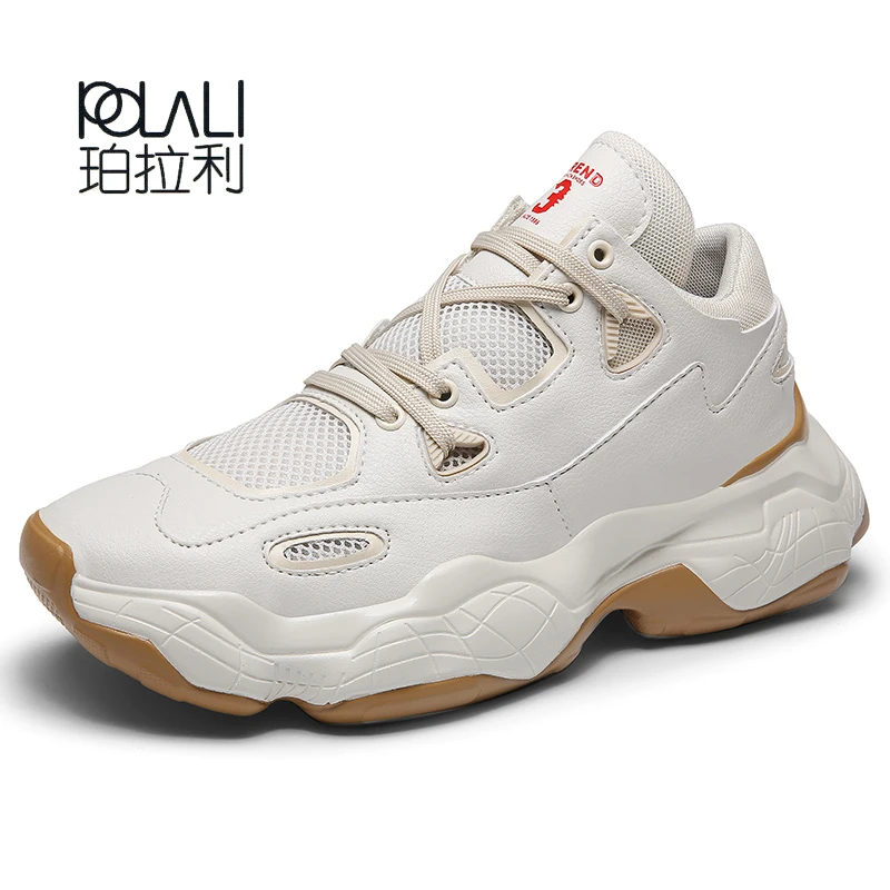 

Sneakers Men Explosion Models Old Shoes Spring New Tide Men Running Shoes Comfortable Breathable Simple Lightweight Thick Bottom