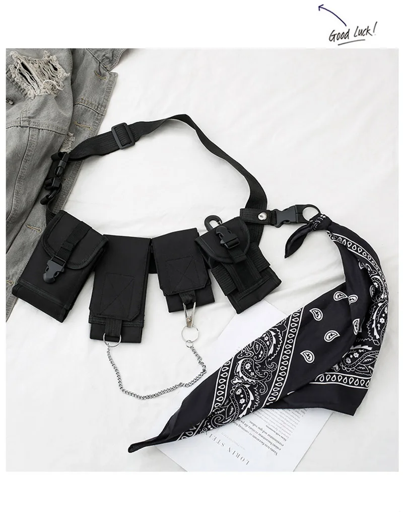 Estilo de Rua Colete Unisex Saco Hop