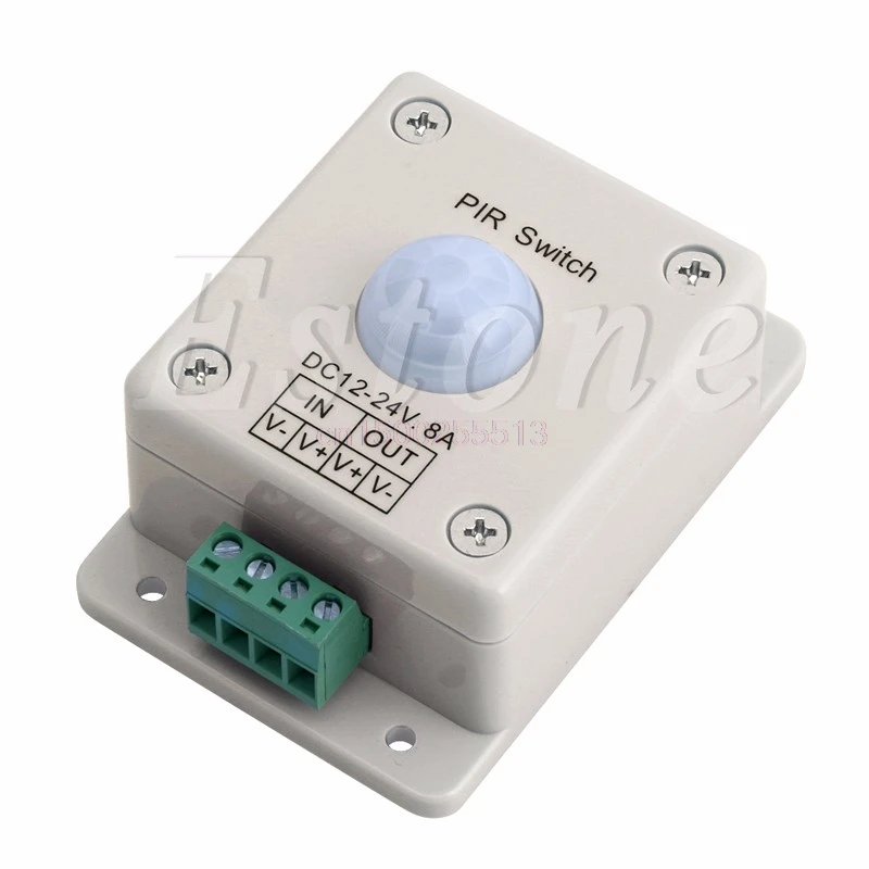 

1PC Sensor Switch DC 12V-24V 8A Automatic Infrared PIR Motion Sensor Switch Detector Led Light