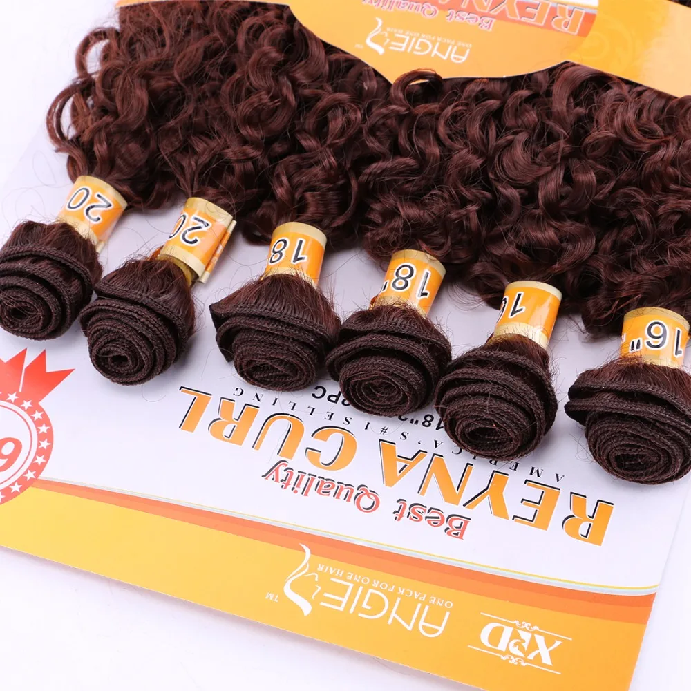 Kinky Curly Wave High Temperature Fiber Weave REYNA Synthetic Hair Bundles 6pcs/Lot hair Gram