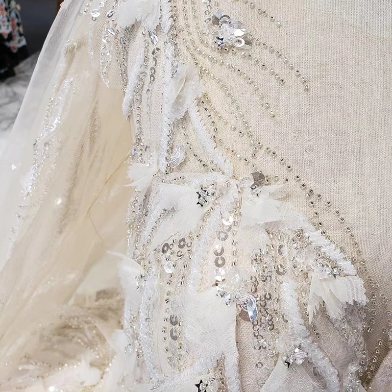 HTL484 Кружева Свадебные платья с вуалью О-образным вырезом длинный рукав аппликация бальное платье Свадебные платья vestido de novia de encaje