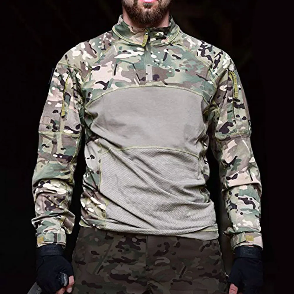Details about   Men Military Tactical Long Sleeve Shirt Army combat Men Camisa táctica de combat 