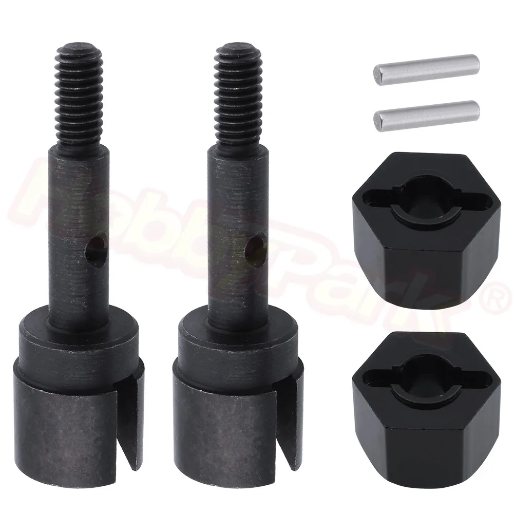 

Metal Wheel Axle & 12mm Hex Wheel Hubs Adapter for HSP Pangolin 94180 RGT 18000 Redcat Everest Gen7 1/10 RC Rock Crawler