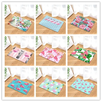 

New Flamingo Print Carpets Non-slip Kitchen Rugs for Home Living Room Floor Mats 40x60cm
