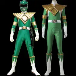 Дракон Ranger Burai Косплей Костюм для взрослых Хэллоуин костюмы Green Ranger форма Zyuranger Косплей Дракон Ranger комбинезон