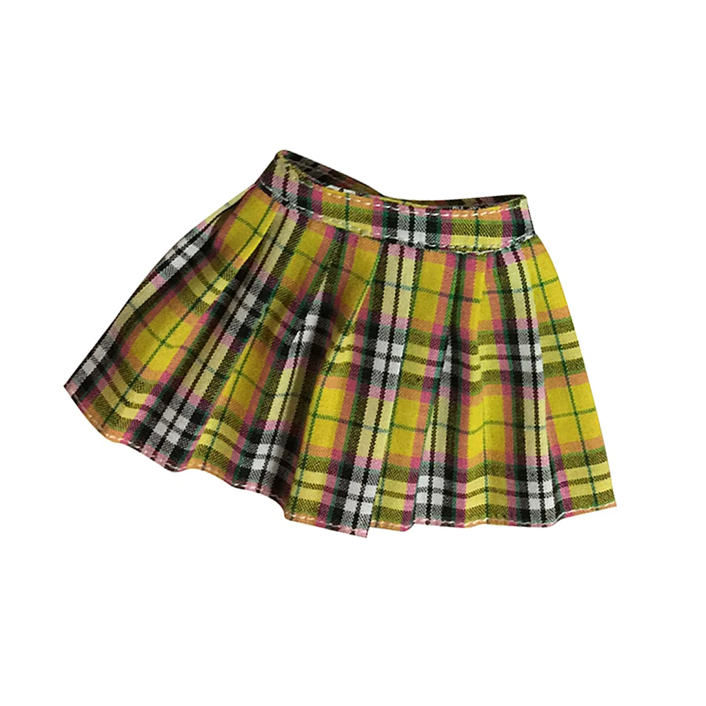 1/6 Scale Plaid Mini Skirt Schoolgirl Short Dress Pants for CY CG  Kumik