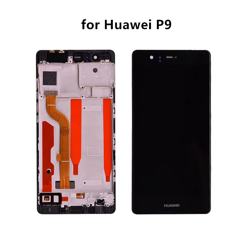 

Screen Replacement for Huawei P9 LCD Display + Touch Screen Digitizer Assembly with Frame Repair Parts EVA-L09 L19 L29