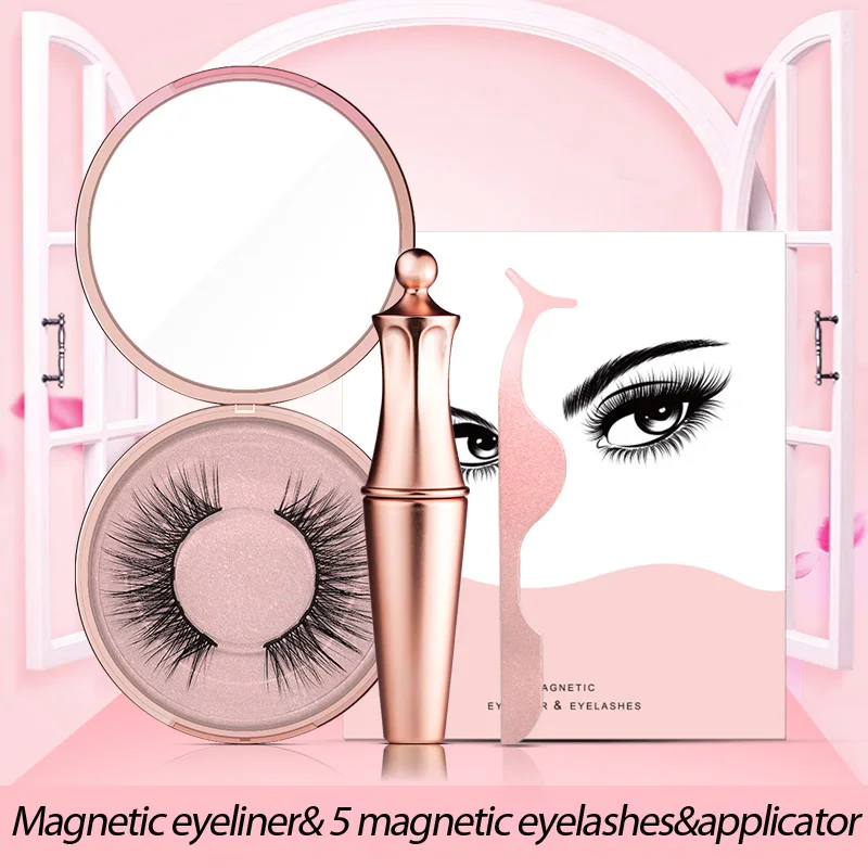 

VICILEY magnetic eyeliner&magnetic eyeashes kit waterproof long lasting eyeliner with 5 magnets eyeashes Lash ApplicatorEY-KS01