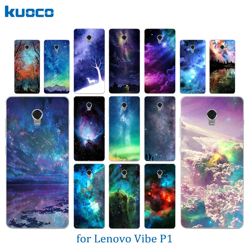 Чехол для телефона Lenovo Vibe P1 TPU звездное небо шаблон Капа P 1 сумки кожа мягкая