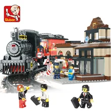Building Block Sets Compatible with lego traffic Explorer train 3D Construction Brick Educational Hobbies Toys for Kids