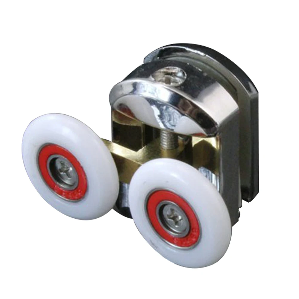 

Double Wheels Alloy Easy Glide Roller Shower Door Wheel Bathroom Screw Cover Caps Sliding Door Wheel Washroom Glass Rollers