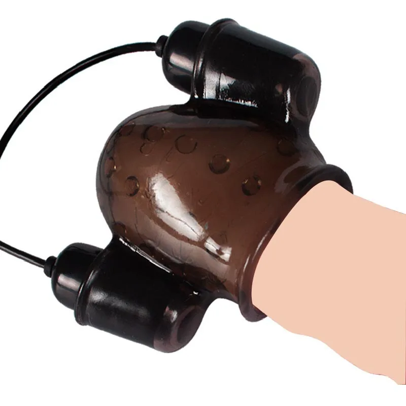 Adult Sex Toy For Men Penis Massager With 2 Caps Male Masturbator Delay Lasting Trainer Products Glans Vibrator Man Q156 | Красота и
