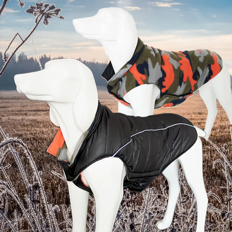 

Winter Medium Large Dog Coat Jacket Warm Reversible Designer Pet Dog Clothes Vest Warm Pet Outfit Clothes Big Dogs