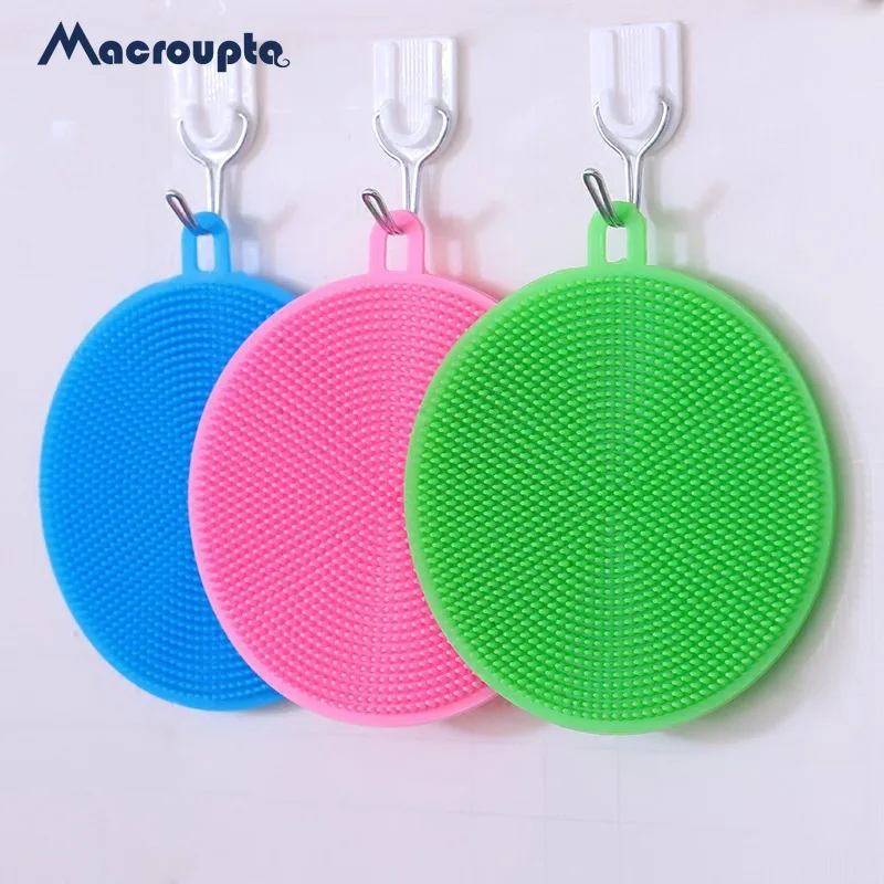 

Magic Cleaning Brushes Soft Silicone Dish Bowl Pot Pan Cleaning Scouring Pads Cooking Cleaning Tool Kitchen Accessories
