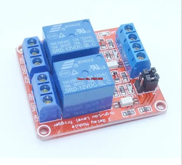 

road 12 v relay module with optical coupling isolation support high and low level trigger Two-way relay module 2 - Channel
