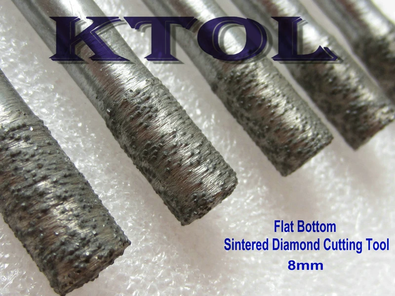 

Easy!5pc 8MM Flat Bottom Sintered Diamond Cutting Tool Stone Cutter,CNC Diamond End Mill, Stone Cutting Router Bit on Engraver