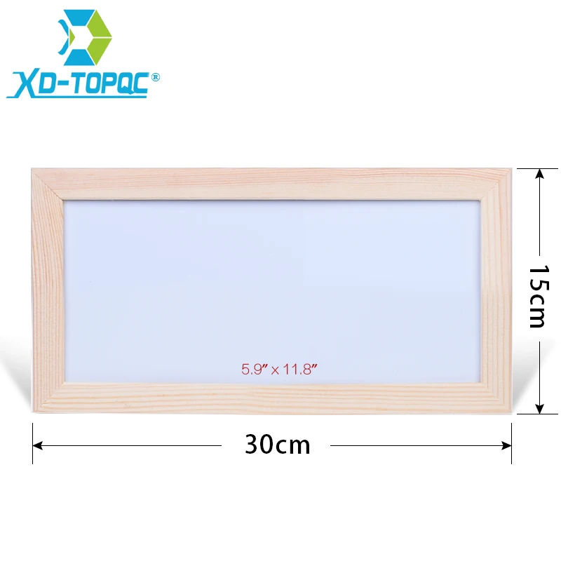 XINDI 15*30cm Mini Kids Whiteboard Dry Erase Original Pine Wood Frame Magnetic Drawing White Board Message Writing Boards WB39