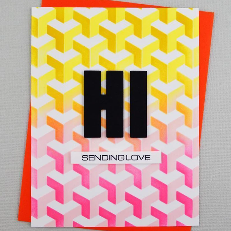 

Weave Blocks Builder Plastic Stencil for DIY Scrapbooking Embossing Paper Cards Decorative Handmade Crafts Templates New 2018