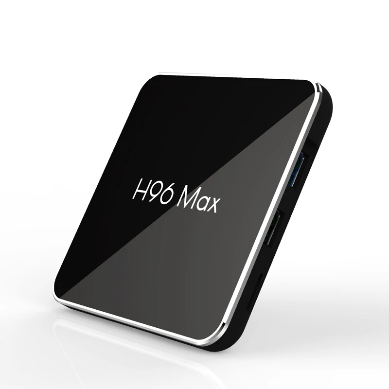 Google Voice ТВ коробка Android 8,1 H96 Max X2, 4 Гб оперативной памяти, 32 Гб встроенной памяти, процессор Amlogic S905X2 4 ядра двухъядерный процессор Wi-Fi 2,4G/5,8G Bluetooth медиа-плеер