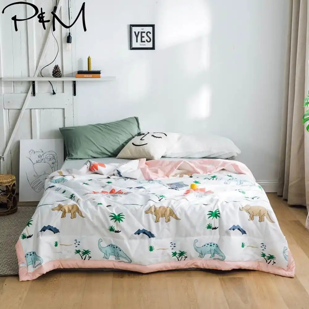 2019 Cartoon Children Dinosaurs Stitching Comforter Summer Quilt