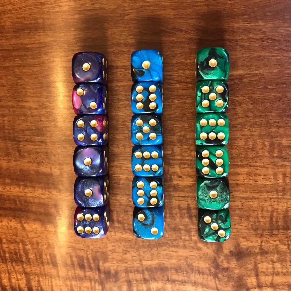 

16MM rounded coloured dice /16 double color dice/ a pack =10 dice