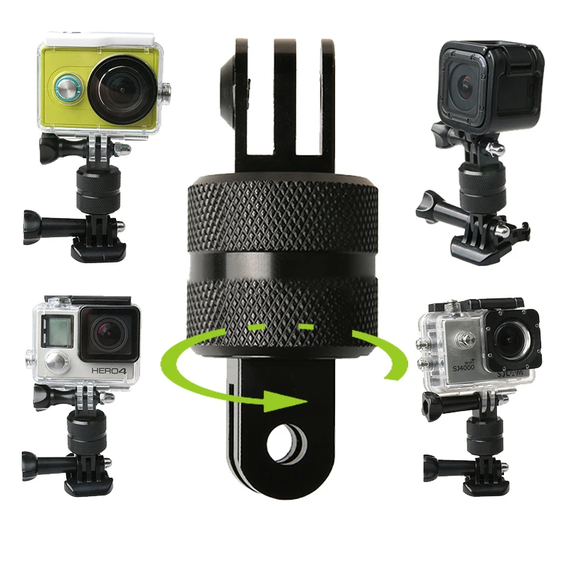 

360 Degree Rotate Camera Clamp Mount Diving Fill Light ABS Ball Clip for Go Pro Hero 5 4 3 2 1 For Xiaomi Yi SJ4000 SJ7000 Cam