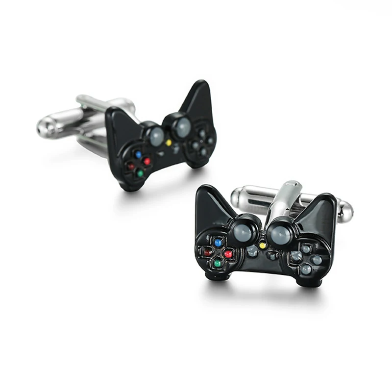 

WN new high quality brass men Cufflinks French fashion style classic online game black handle Cufflinks