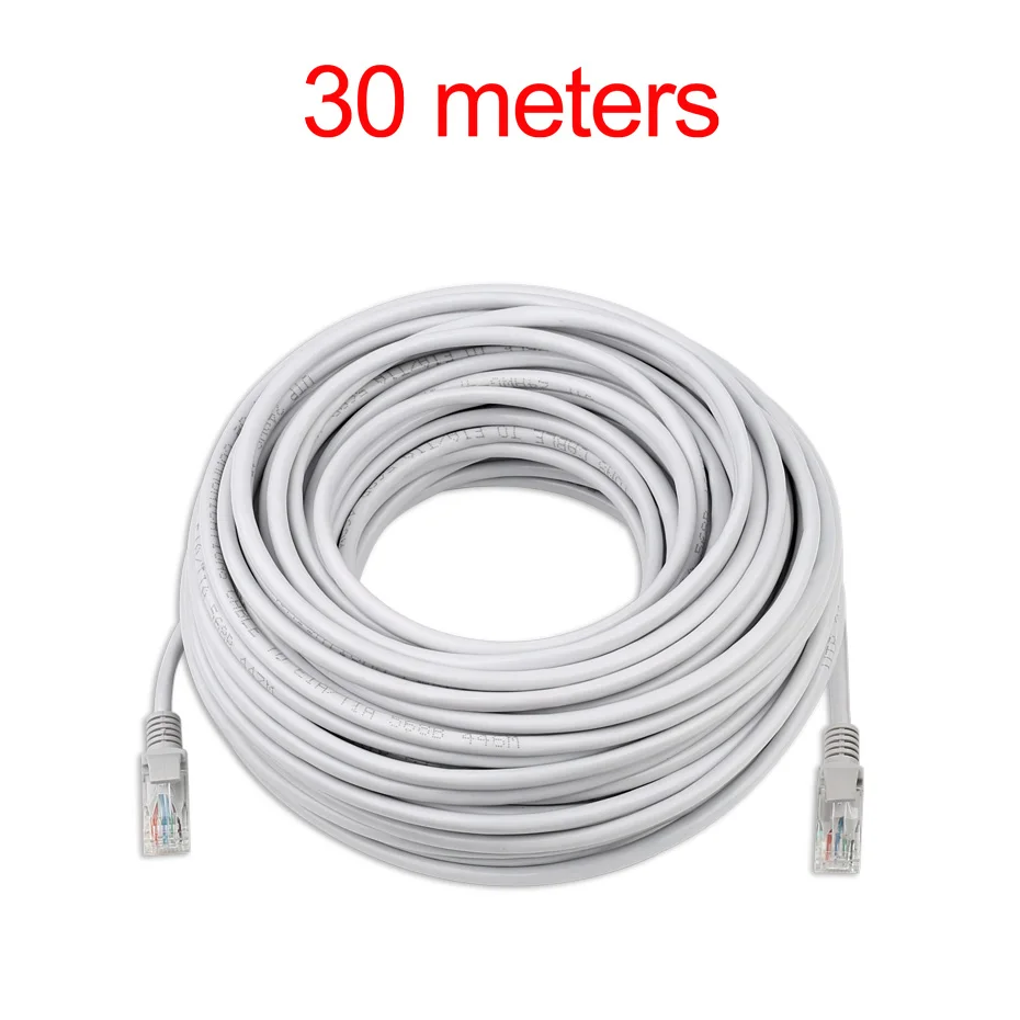 Водонепроницаемый 10 м 15 м 20 м 30 м 50 м CAT5E Ethernet сетевой кабель RJ45 патч LAN кабель для сети IP камера Интернет POE камера комплект