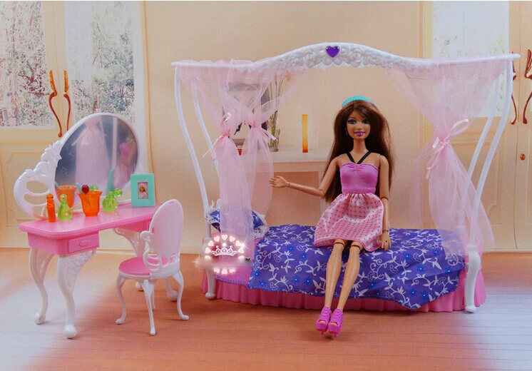 Bed Dresser Set Dollhouse Living Bed Room Furniture