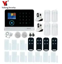 YobangSecurity Touch Keypad Wireless GSM RFID WiFi GPRS Intelligent Alarm Security System with Video IP Camera Smoke Fire Sensor