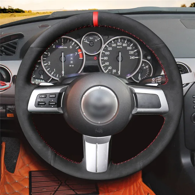 Buy MEWANT Black Genuine Leather Black Suede Car