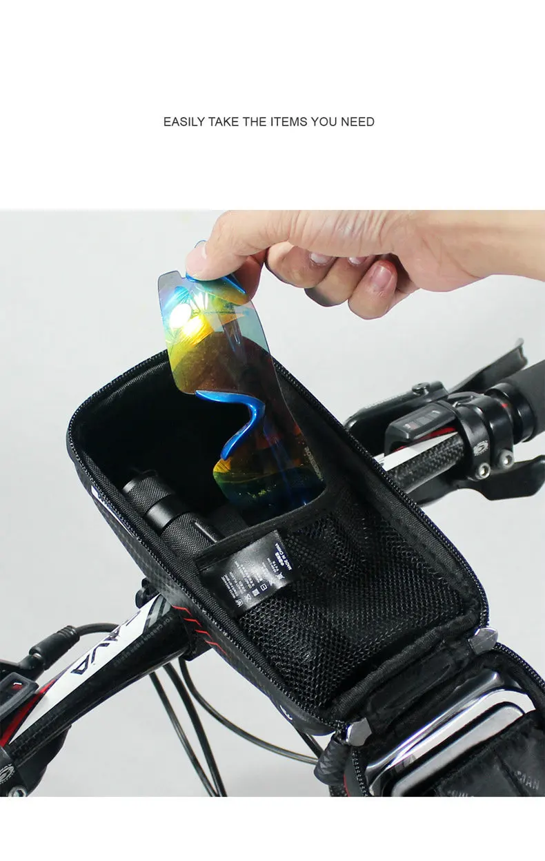 Дикий человек велосипедный сенсорный экран ручка барная сумка Передняя труба рамка сумка водонепроницаемый телефон сумка для горного велосипеда смартфон gps Чехол
