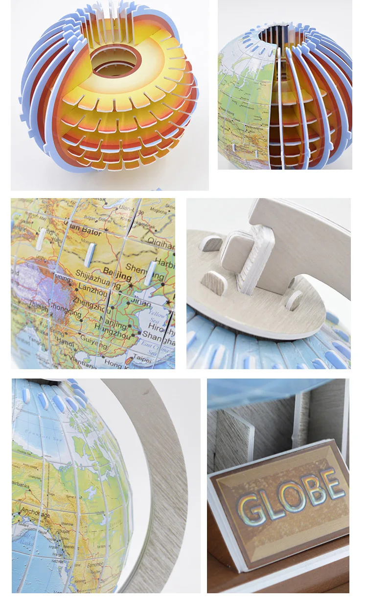 DDWE 3D бумажные головоломки DIY Глобус земного шара искусство Tellurion головоломки украшения развивающие игрушки подарок на день рождения для детей